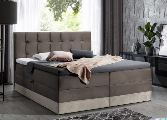 Boxspringová postel nábytek Dvojitá Hotel 180x200 Ložnice Postel s úložným prostorem Nový