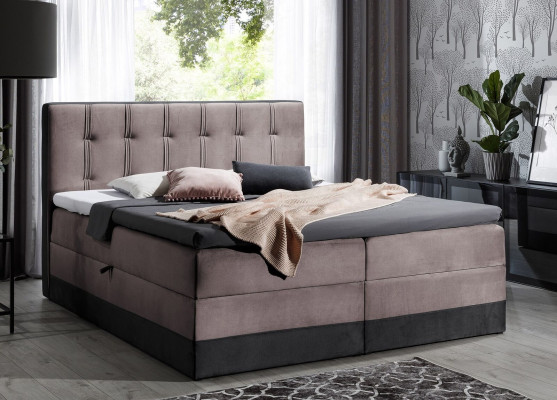 Boxspringová postel nábytek Dvojitá Hotel 180x200 Ložnice Postel s úložným prostorem Nový