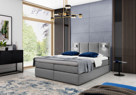 Postel Boxspring postel Ložnice Čalouněný Design Dvojitý Moderní Látka 200x200