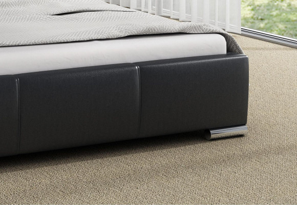 Rám postele Postele Manželská postel Moderní postel Umělá kůže Polstrovaná postel Manželská postel Černá