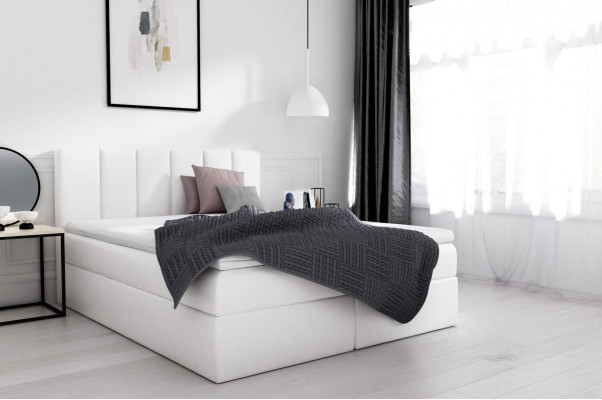 Boxspring postel manželská postel postel s úložným prostorem manželská postel postele postel s polštářem bílý nový