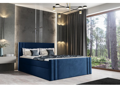 Postel Ložnice Postele Potah Design Dvojitý Luxus 180x200 Pružinová matrace Nová