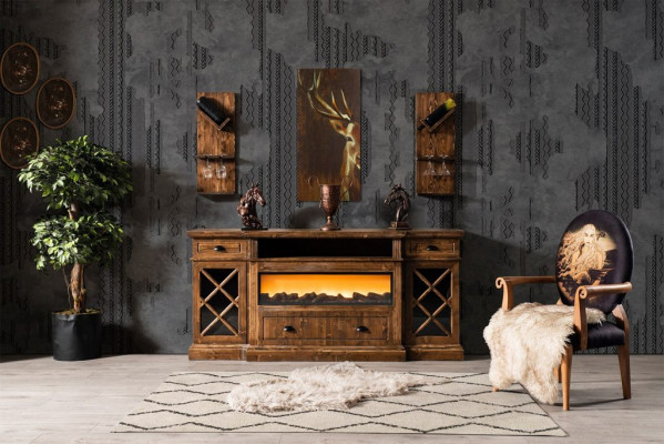 Anrichte Buffet Skříň Jídelna Armoire Sideboard Dřevěný Komoda Komody