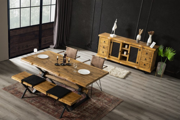 Dřevěné skříňky komody skříň Anrichte Lowboard 190cm skříně police