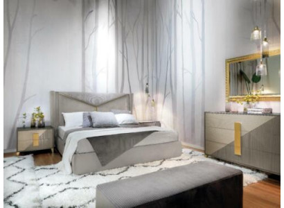 Postel čalounění Design Luxus Doppel Dekor Hotel Luxus postel Ložnice