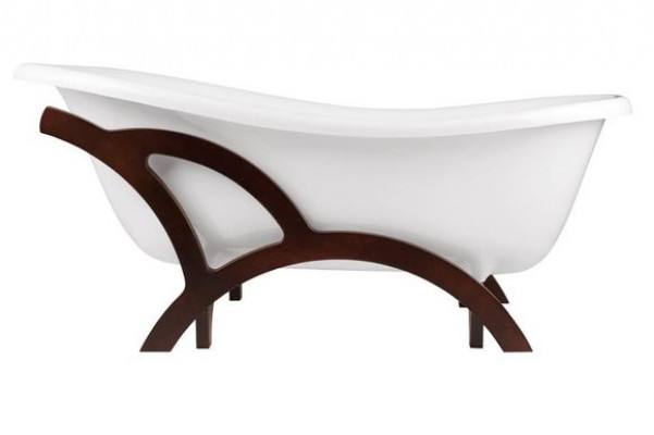 Exkluzivní vana bílá, volně stojící akrylátová vana, design.