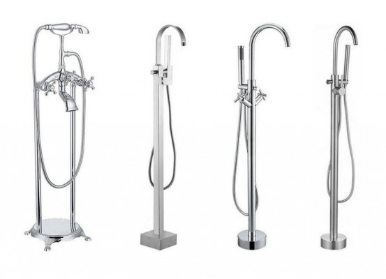 Exkluzivní vana bílá, volně stojící akrylátová vana, design.