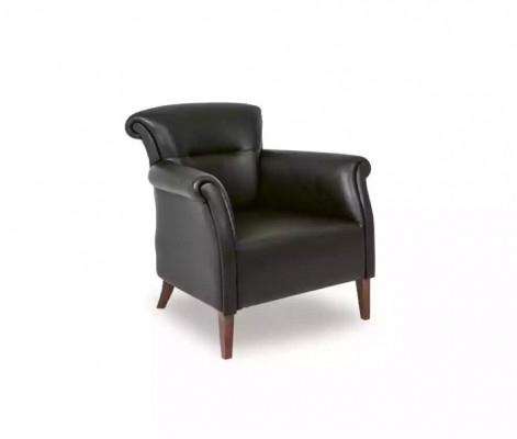 Černé křeslo kancelářský nábytek Luxusní designové křeslo Polstrované Jednosedadlo Styl