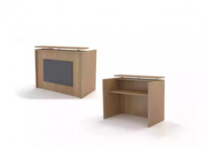 Recepční pracovní stůl ze dřeva, recepční stůl kancelářský nábytek nový.