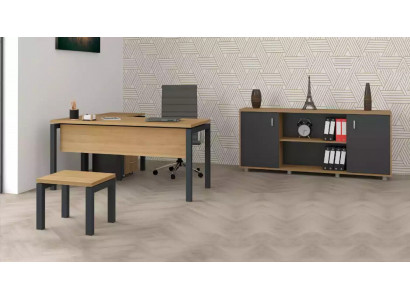 Nábytek pro kancelář Psací stůl Skříň na složky Skříň Konferenční stolek 2 dílná sada