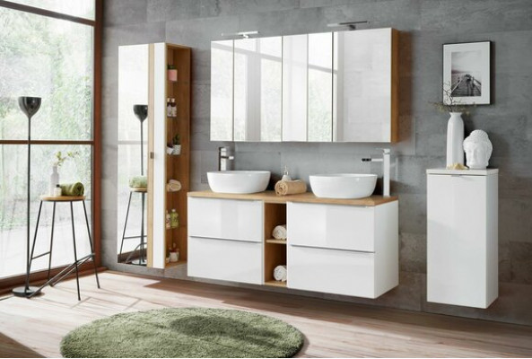 Design koupelnový nábytek koupelna 8 dílný set komplet skříň dekorace umyvadlo