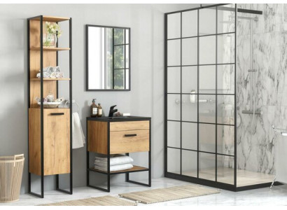 Design koupelnový nábytek, koupelna 5 kusů, sestava skříně umyvadlo