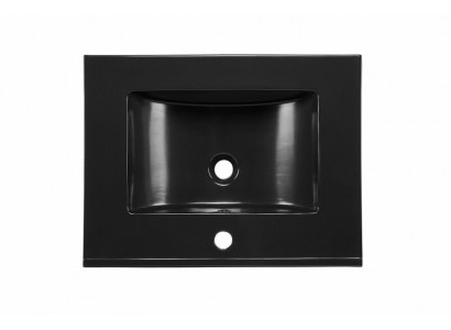Keramický umyvadlový dělící panel s černou deskou designu