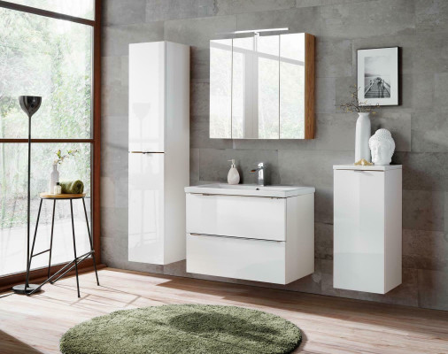 Design Koupelna Nábytek Koupelna 4 dílná Sada Dekorace Garnitura Skříň Umývadlo