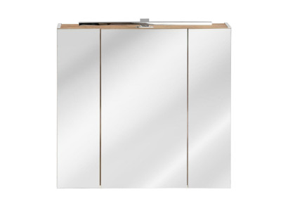Skříňka se zrcadlem Skříň na zeď Skříňka do koupelny se zrcadlem 80 cm Dekorativní LED