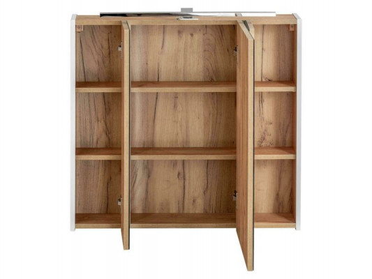 Skříňka se zrcadlem Skříň na zeď Skříňka do koupelny se zrcadlem 80 cm Dekorativní LED