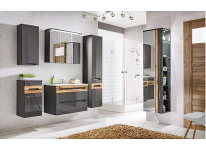 Design koupelnový nábytek koupelna 5 dílný set souprava skříň umyvadlo osvětlení