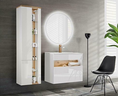 Nábytek do koupelny Design Koupelna 3dílný set Skříň umyvadlo