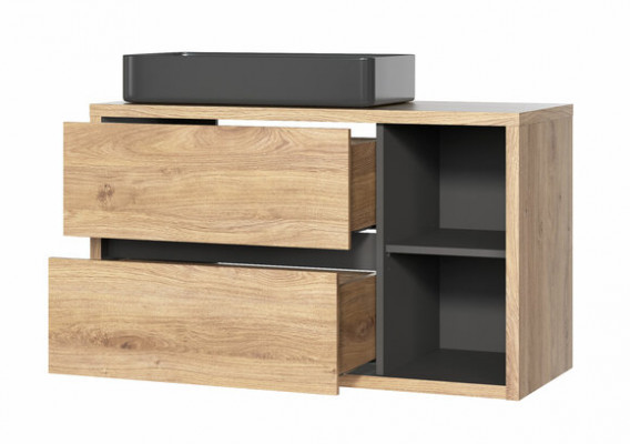 Design koupelnový nábytek, koupelnová sestava 3 částí, dekorační sada, skříň, umyvadlo