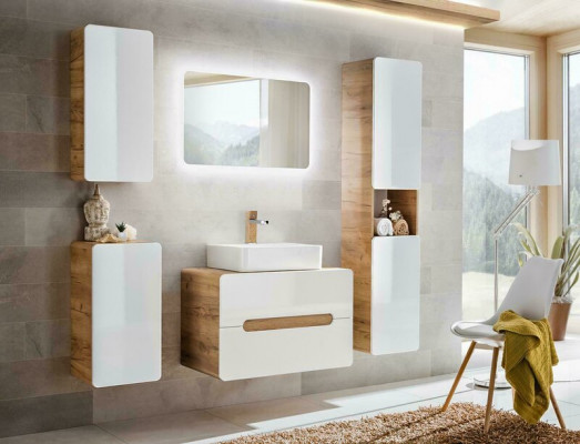 Design koupelnový nábytek Koupelna 5dílná sada skříň umyvadlo