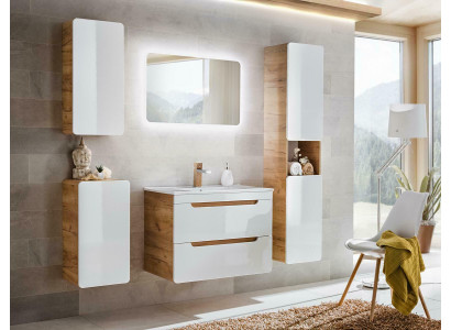 Design koupelnový nábytek Koupelna souprava Skříň Umývadlo Dekorace Osvětlení