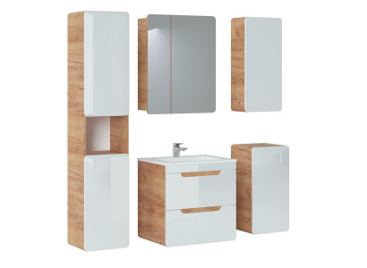 Design koupelnový nábytek sada 5 dílů. Skříň Dekorace Umývadlo