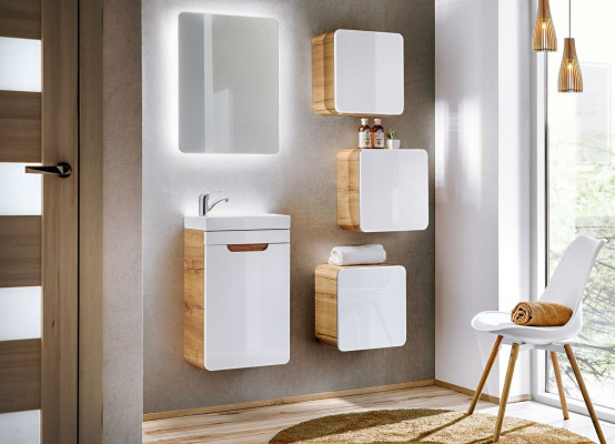 Design koupelnový nábytek koupelna 5dílné set skříň umyvadlo