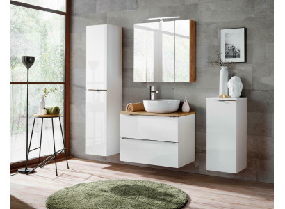 Design koupelnový nábytek, koupelna 4 dílná sestava dekorace skříň umyvadlo