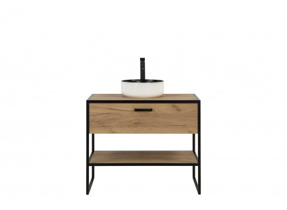 Badmöbel Set 90cm Umývadlo Loft Spodní skříň Umývadlo Zásuvka