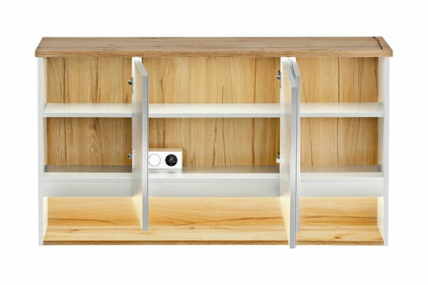 Skříňka se zrcadlem na zeď se zrcadlem a LED osvětlením 120 cm