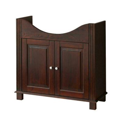 Nábytek do koupelny umyvadlo v antickém stylu s umyvadlem a skříní venkovského domu.