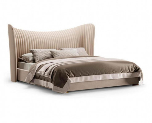 Beige manželská postel Designer Beds Bed Frames ložnice nábytek postel z dřeva