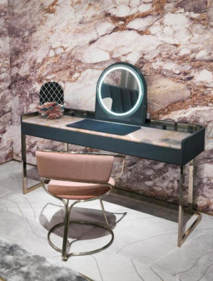 Ložnice Nábytek Toaletní Stůl Designér Toaletní Židle Luxusní Dřevěný Nábytek