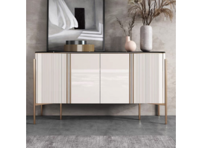 Komoda Dřevo Designová Skříň Regál Moderní Sideboard Komodní Skříň