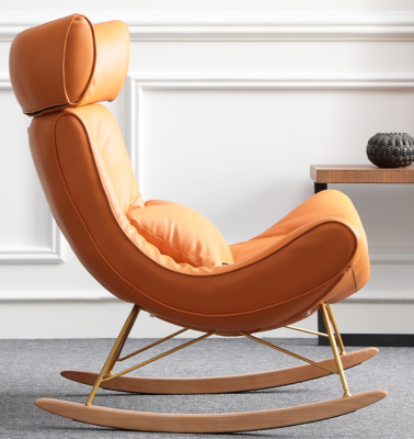 Design Sofa Sessel Couch Polster Luxus Kunstleder 1 Sitzer Neu Orange