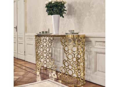 Luxus konzole Design konzole Stůl Nábytek Sideboard Zařízení Zlato