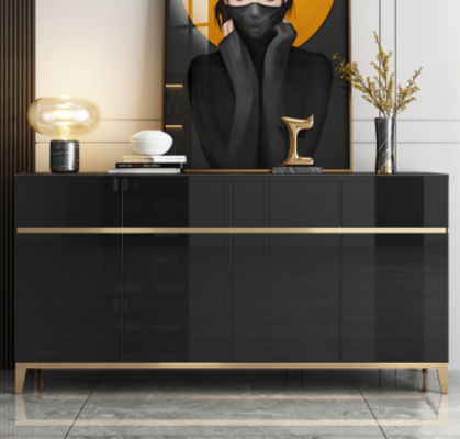 Vitrína Luxus Skříň Regál Dřevo Bufet Obývací pokoj Moderní Designér