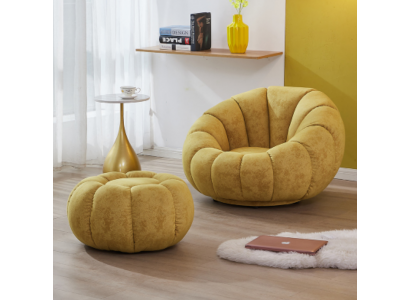 Nábytek Sedadlo Moderní Design Obývací Pokoj Žlutý Luxusní Čalounění Nový