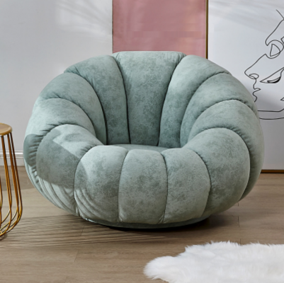 Designer křeslo 1místný šedý textil Luxus Lougne Sofa jednosedák Nový.
