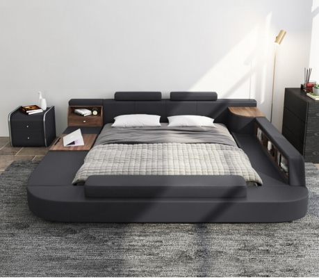 Postele Moderní Hotel Multifunkční Dvojlůžková Luxusní Designová Postel čalouněná