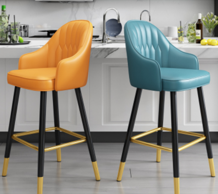 Barový stolička Tkanina Design Barové židle Bar Hocker Jídelní židle