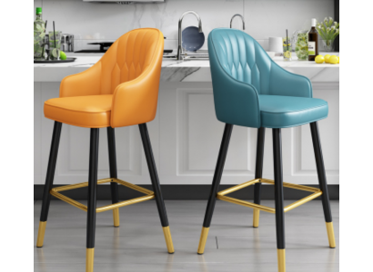 Barový stolička Tkanina Design Barové židle Bar Hocker Jídelní židle