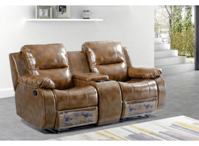 Dvousedadlová pohovka Moderní obývací pokoj Pohovka Hnědá Designer Pohovky
