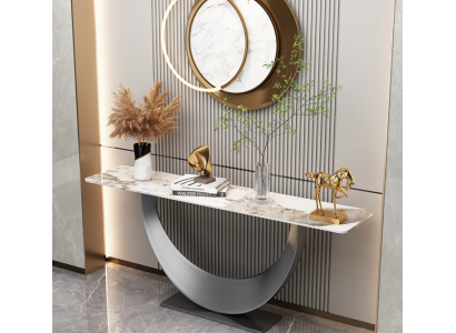Konzolní designér luxus moderní konzolový stůl nerezový design stříbrný