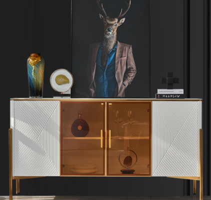 Komoda Regály Design Obývacího pokoje Nábytek Dřevo Nové Skříň