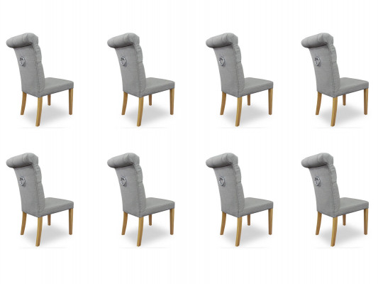 8x židle Židle Polštář Design Lounge Club Sedadlo Zádní část Garnitura Křeslo Luxus Nový