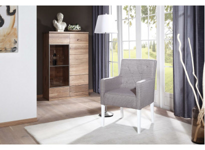 Chesterfield křeslo židle textilní křeslo polstrovaný sedák látkový sametový skalní materiál