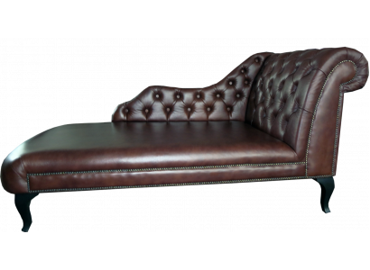 Chaise Lounge Liege Chesterfield Polster Liegen Leder Sofa Relax Chaiselounge Chaiselongue lehací Chesterfield sedačka s polštáři z kůže na odpočinek