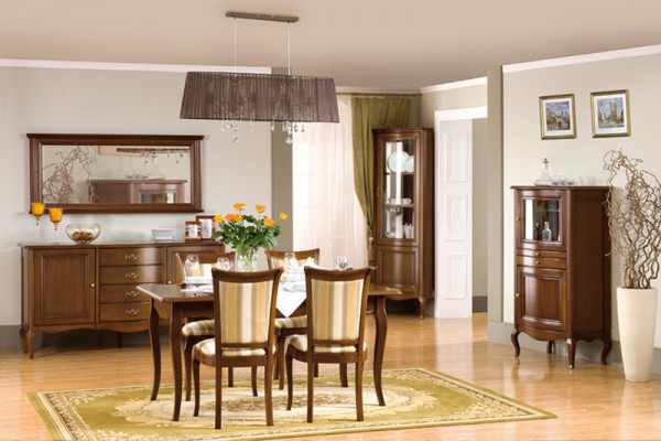 Echtholz Dřevěný stůl Klasické stoly Stůl Jídelní stůl Kulatý stůl Royal - Model ZB-3