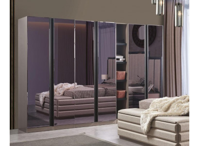 Moderní šatní skříň nábytek ložnice luxus šedá skříň skříně